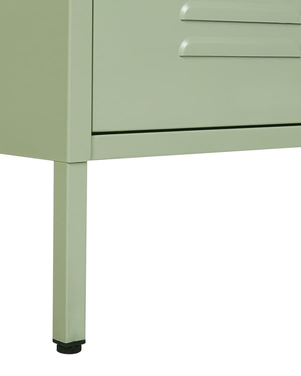 Toimistokaappi vaaleanvihreä 38 x 185 x 50 cm teräs 5 hyllyä lukittava industriaalinen moderni