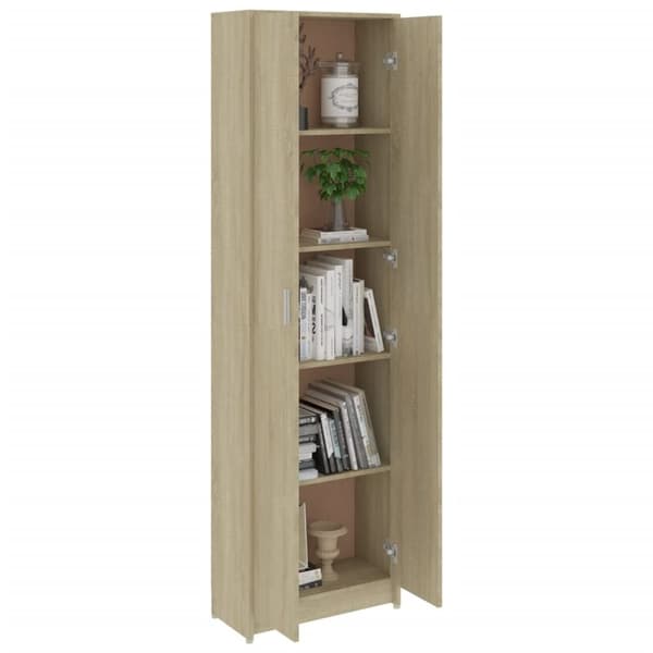 vidaXL Hallgarderob sonoma-ek 55x25x189 cm konstruerat trä