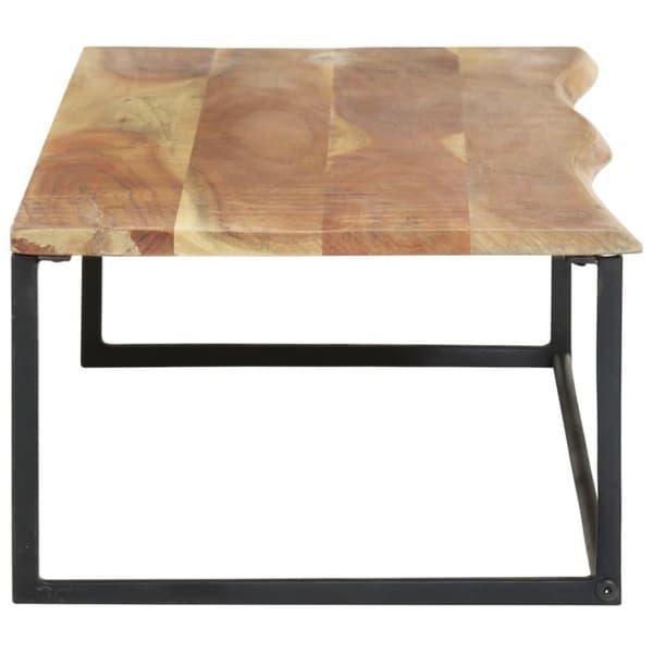 vidaXL knagerække med levende kant 100x35x22 cm massivt akacietræ