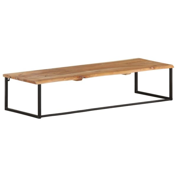 vidaXL knagerække med levende kant 100x35x22 cm massivt akacietræ