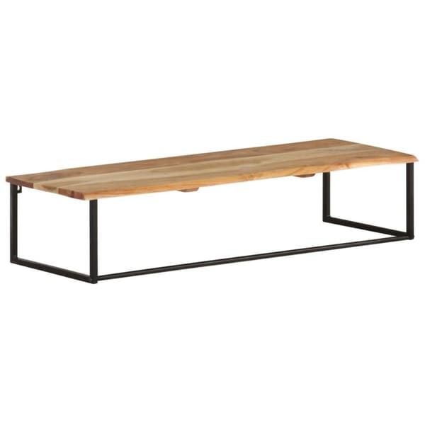 vidaXL knagerække med levende kant 100x35x22 cm massivt akacietræ