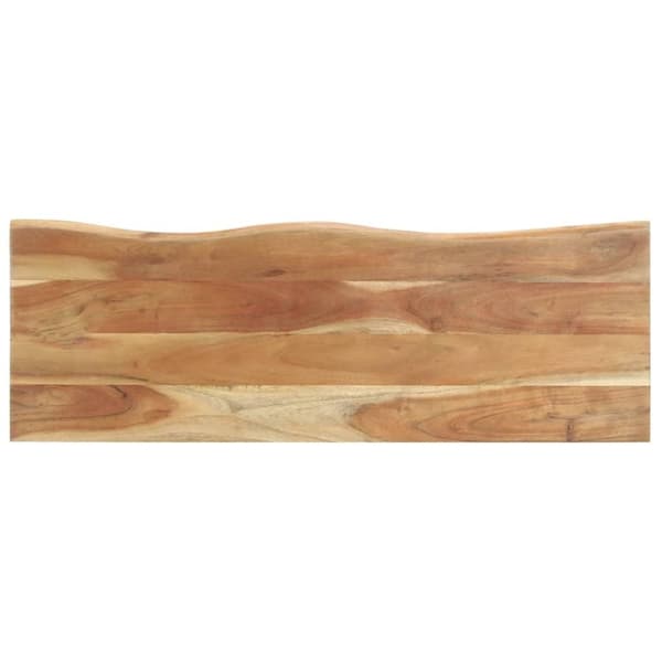 vidaXL Hatthylla med levande kant 100x35x22 cm massivt akaciaträ