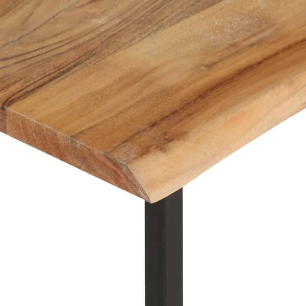 vidaXL Hatthylla med levande kant 100x35x22 cm massivt akaciaträ
