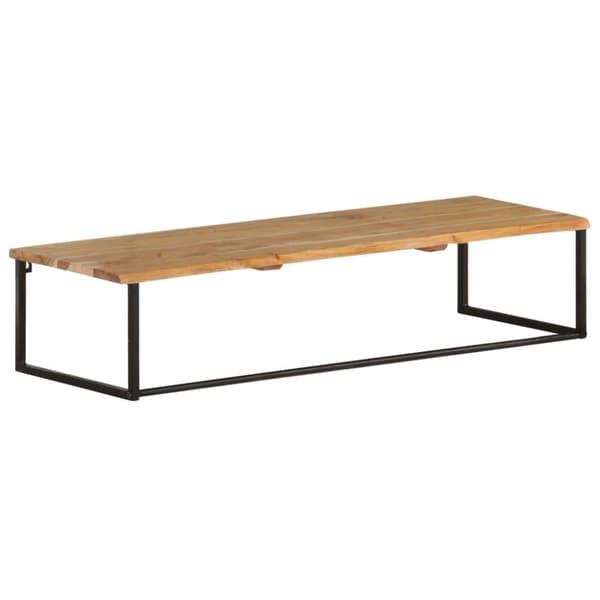 vidaXL Hatthylla med levande kant 100x35x22 cm massivt akaciaträ