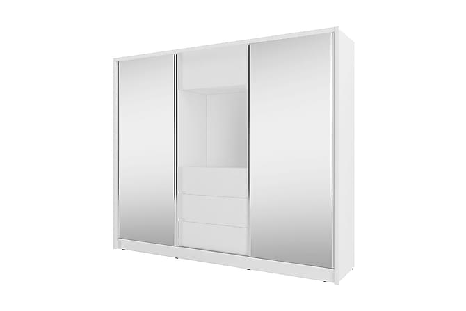 Biurrun Garderobe med Spejl Hvid
