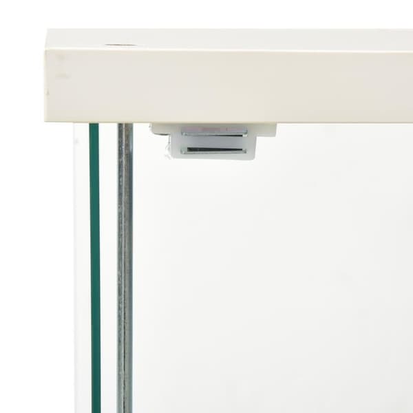 vidaXL opbevaringsskab hærdet glas hvid