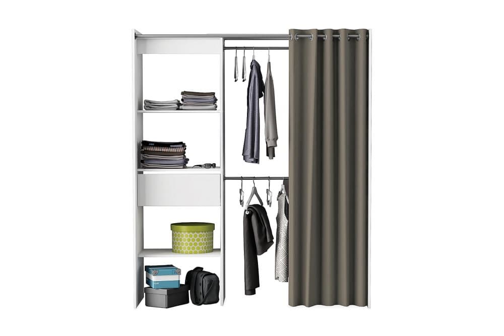 AGNESE Garderob 114-168 Draperi Vit