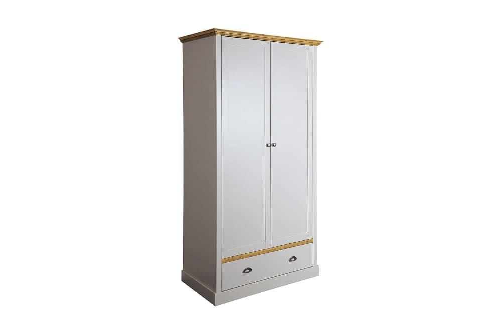 ECKERÖ Garderob 104 Vit/Natur