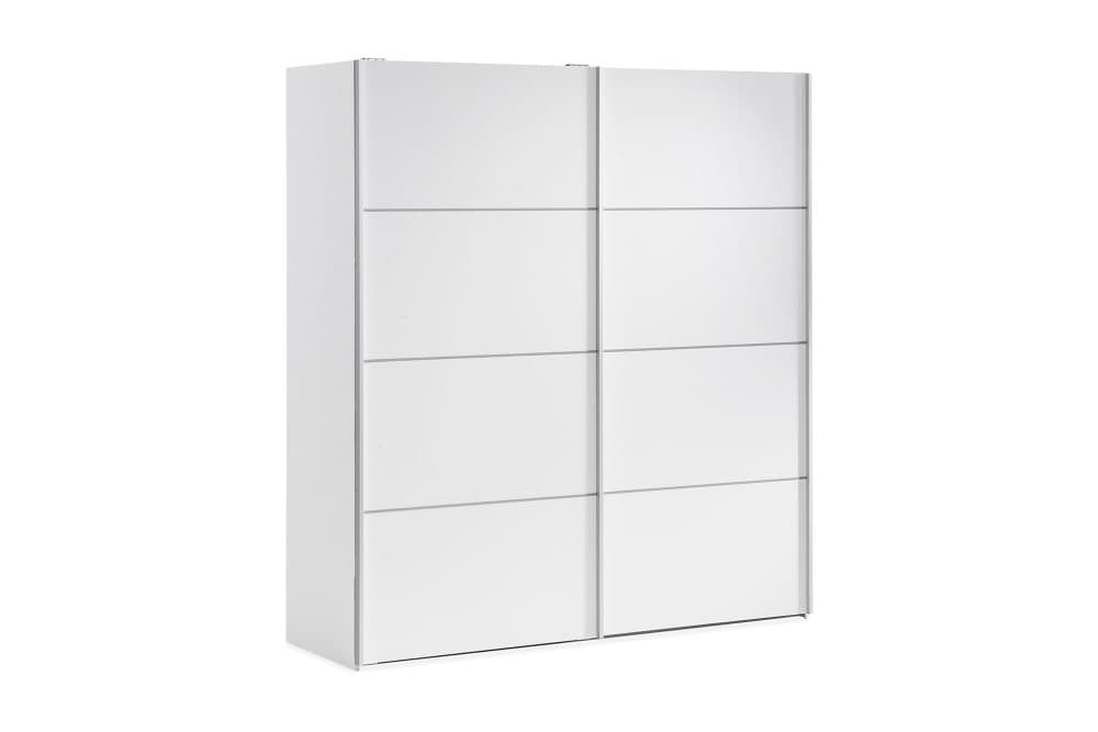 VERONA Garderob 182 2 Skjutdörrar 5 Hyllor Vit