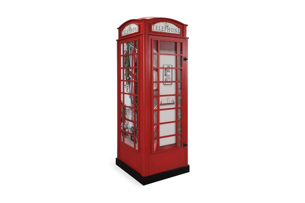BEADRY Garderob Telefonkiosk London Röd