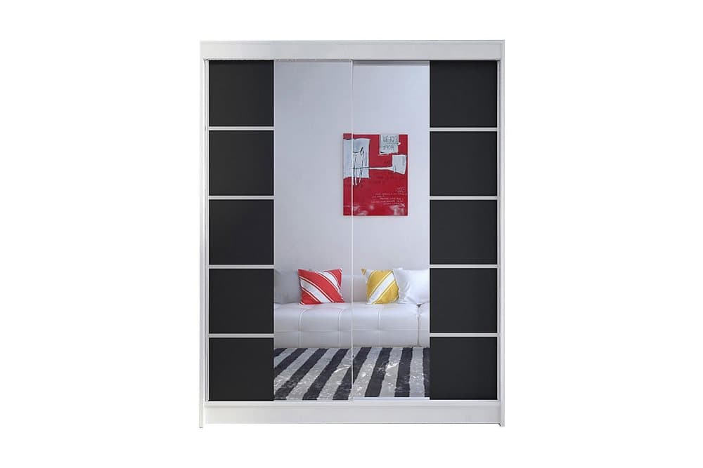 NORTHALLERTON Garderob Vit/Svart