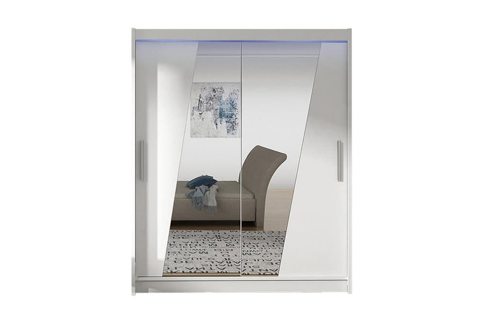 POLLY Garderob + LED Vit