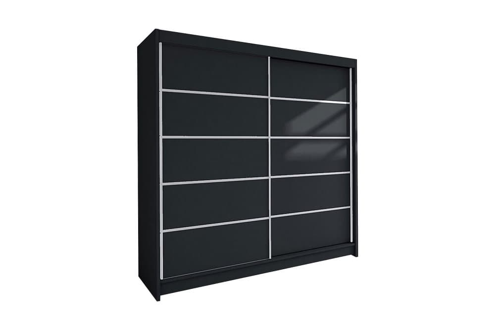 BUILDWAS Garderob Svart