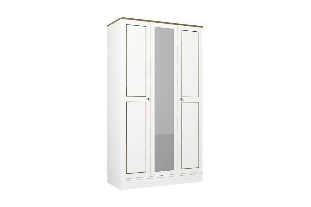 MENDYKA Garderob 105 cm Vit/Guld