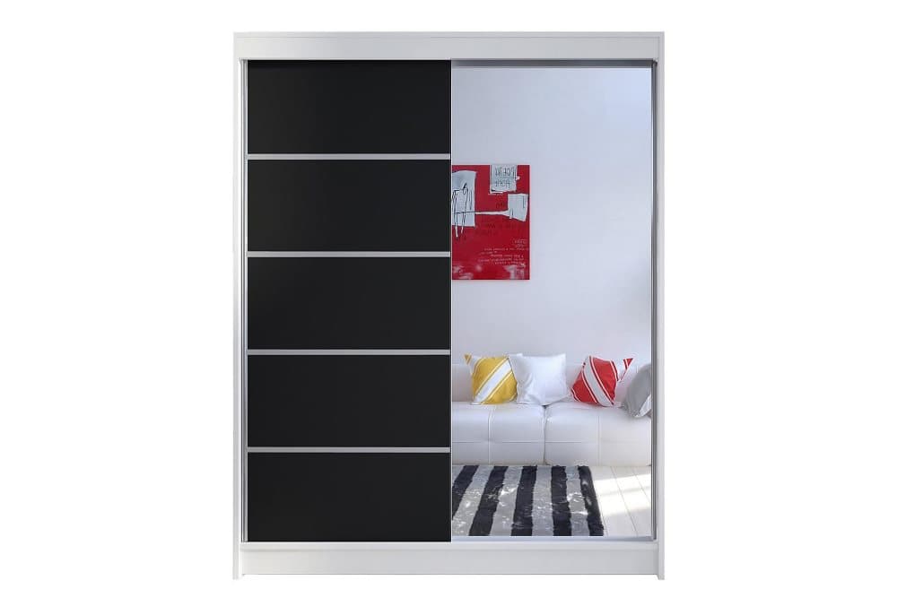 NORTHALLERTON Garderob 58x150 cm Vit/Svart