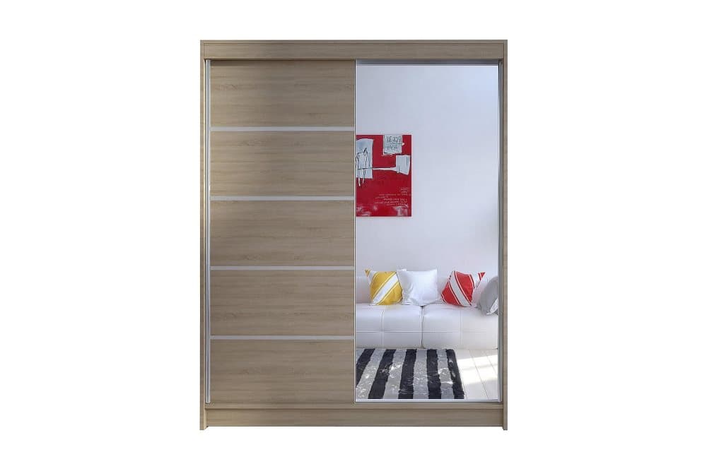 NORTHALLERTON Garderob 58x150 cm LED-belysning Ek