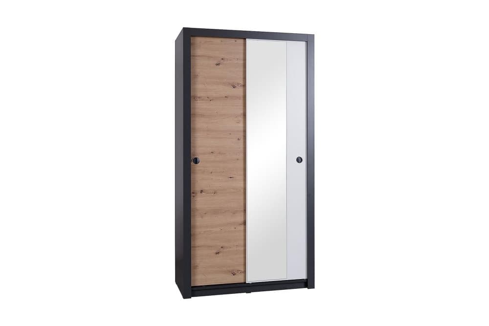 IWA Garderob 62x110 cm Grafit/Vit/Ek