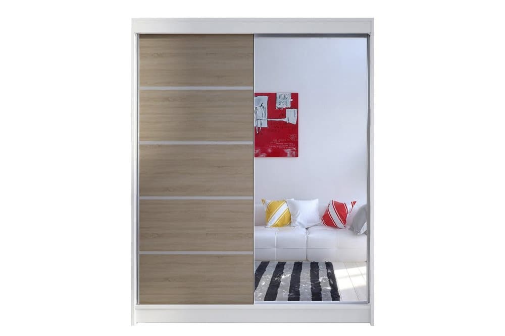 NORTHALLERTON Garderob 58x150 cm Vit/Ek