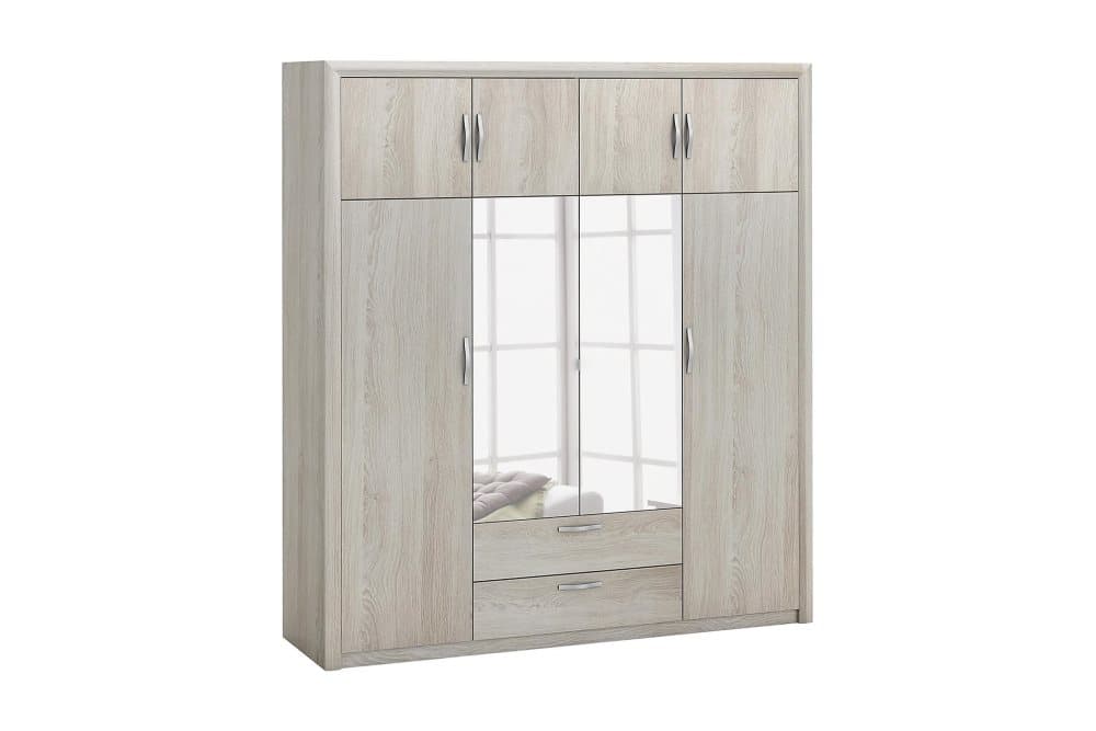 PLUTON Garderob 198 4+4 Dörrar Speglar 2 Lådor Shannonek