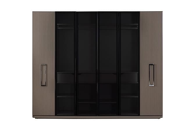 Zirkon Garderobe 261x65 cm med Spejl Beige/Solv