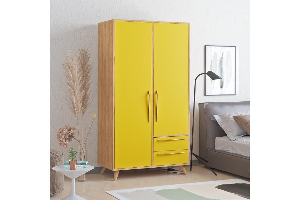 GARDEROB 52x100 cm Guld/Natur/Gul