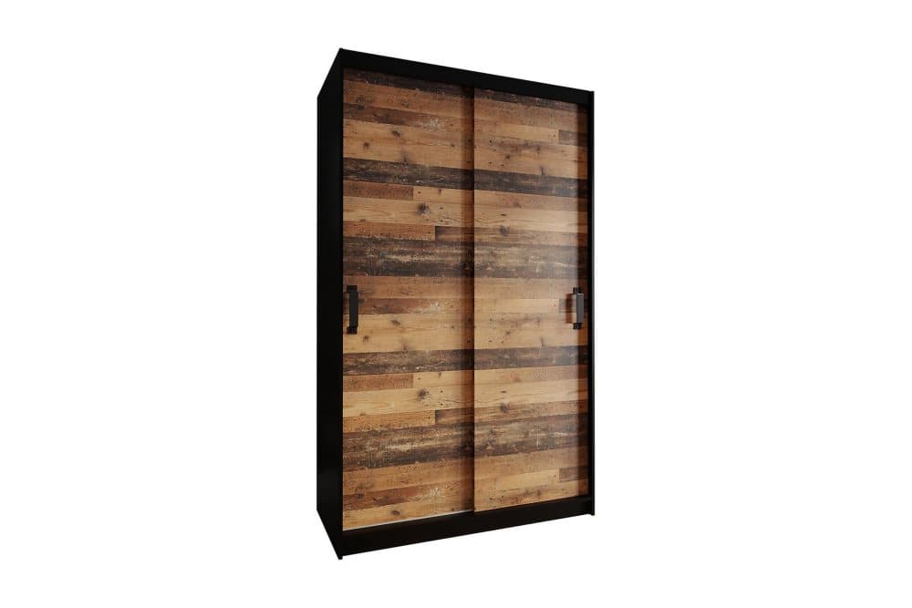 AMELIX Garderob 130 cm Svart