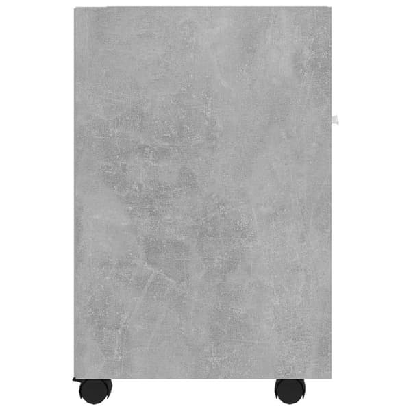 vidaXL sideskab med hjul 33x38x60 cm spånplade betongrå