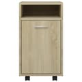 Miniatyrbilde 4 av 10: vidaXL Sideskap med hjul sonoma eik 33x38x60 cm sponplater