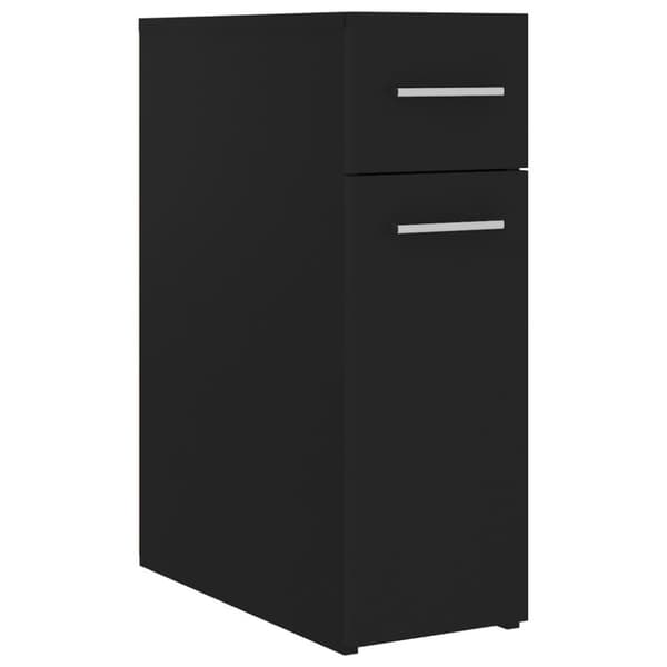 vidaXL Apteekkarinkaappi musta 20x45,5x60 cm lastulevy