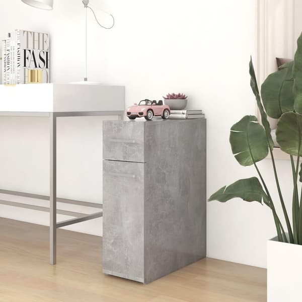 vidaXL højskab 20x45,5x60 cm spånplade betongrå