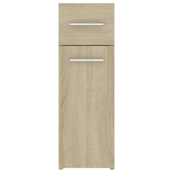 vidaXL udtræksskab 20x45,5x60 cm konstrueret træ sonoma-eg