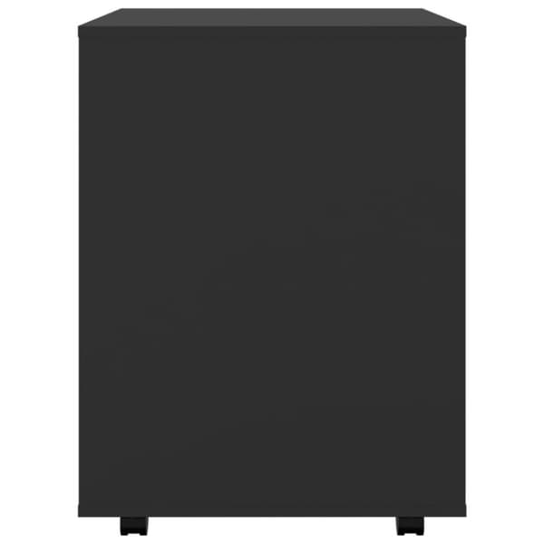 vidaXL Rulleskap svart 60x53x72 cm sponplate