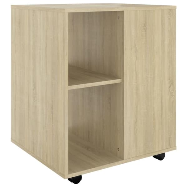 vidaXL Rulleskap sonoma eik 60x53x72 cm sponplate