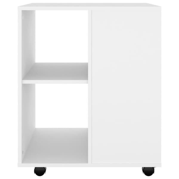 vidaXL Rulleskap hvit 60x53x72 cm sponplate