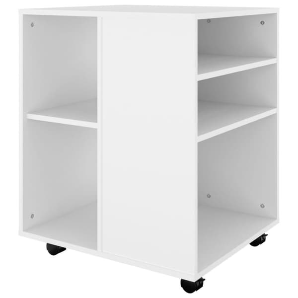 vidaXL Rulleskap hvit 60x53x72 cm sponplate
