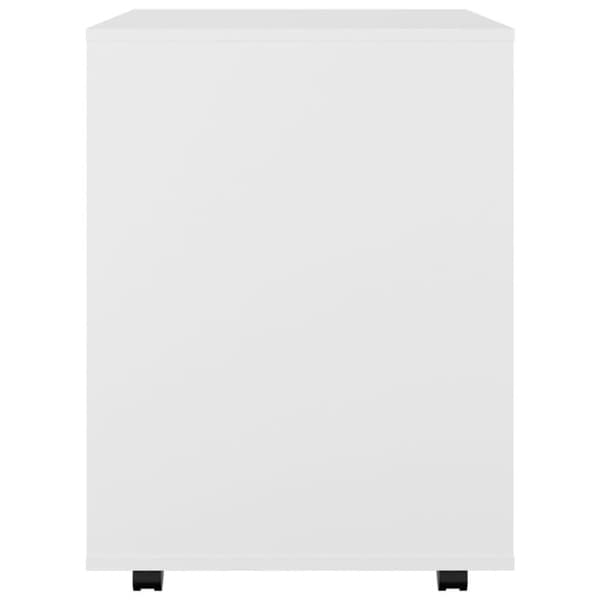 vidaXL Rulleskap hvit 60x53x72 cm sponplate