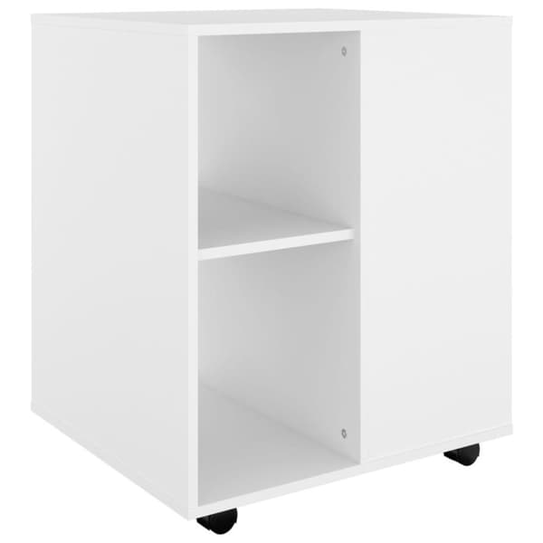 vidaXL Rulleskap hvit 60x53x72 cm sponplate