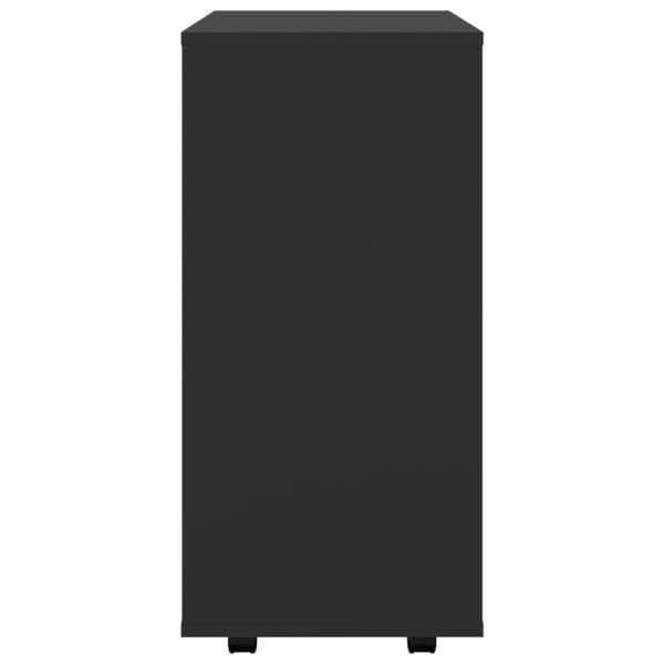 vidaXL Rulleskap svart 60x35x75 cm sponplate