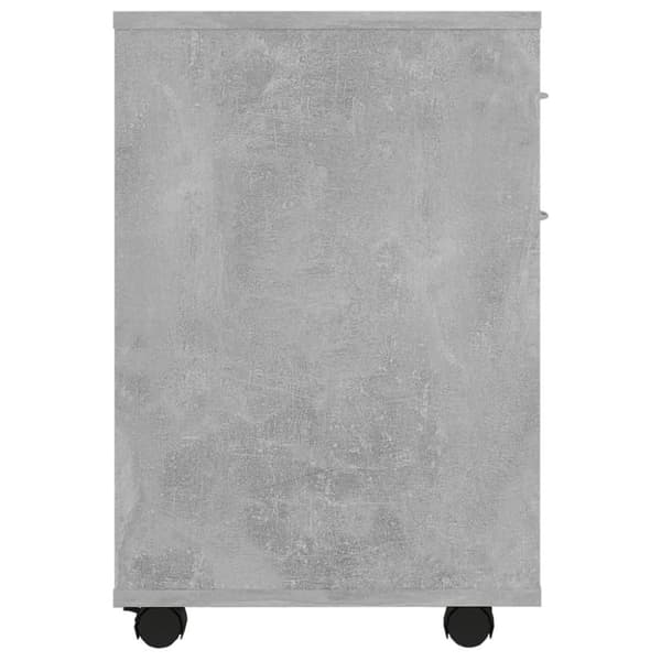 vidaXL Skåp med hjul betonggrå 45x38x54 cm spånskiva