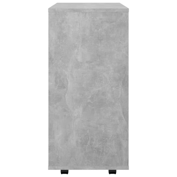 vidaXL skab med hjul 60x35x75 cm spånplade betongrå