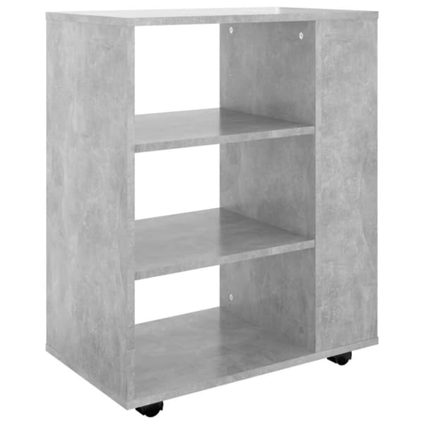 vidaXL skab med hjul 60x35x75 cm spånplade betongrå