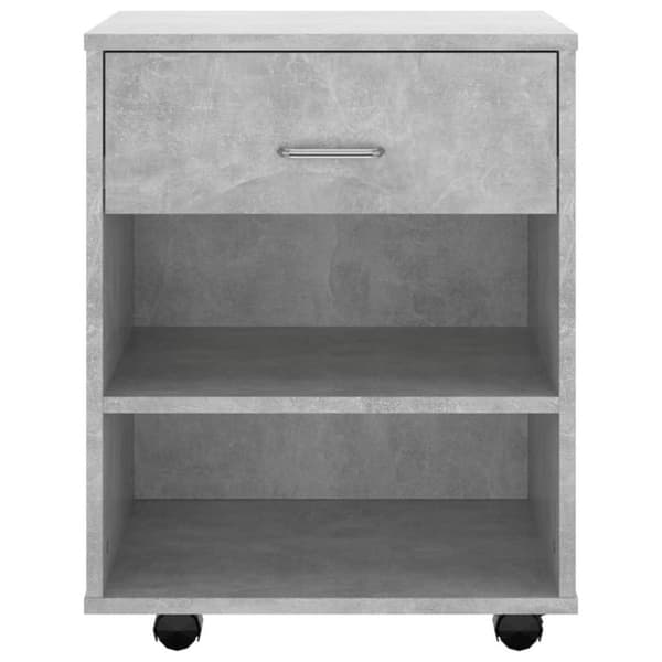 vidaXL skab med hjul 46x36x59 cm spånplade betongrå