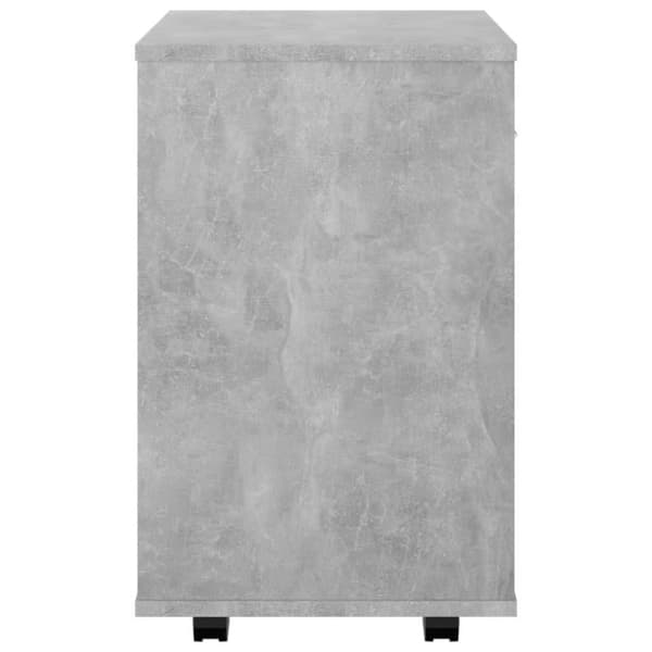 vidaXL skab med hjul 46x36x59 cm spånplade betongrå