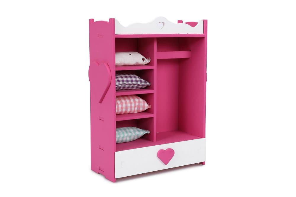 ELMALINA Garderob 32x10 cm Rosa/Vit