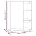 Miniatyrbilde 9 av 10: vidaXL Garderobe sonoma eik 80x40x110 cm konstruert tre