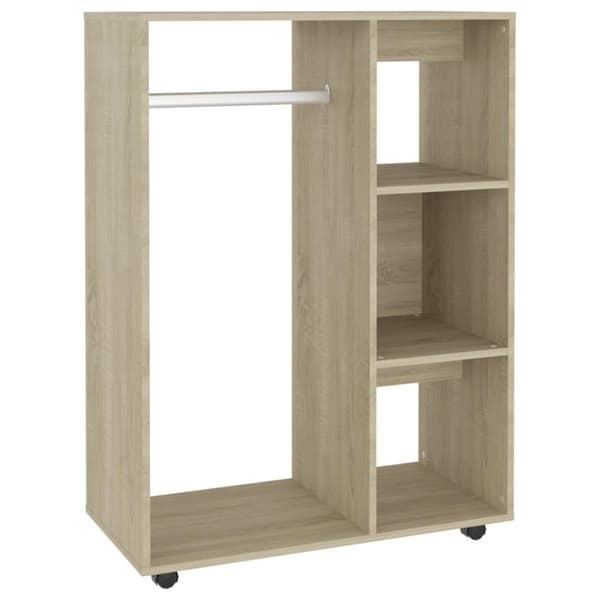 vidaXL Garderobe sonoma eik 80x40x110 cm konstruert tre