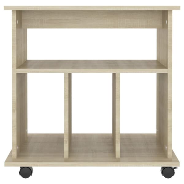 vidaXL Skåp med hjul sonoma-ek 60x45x60 cm spånskiva