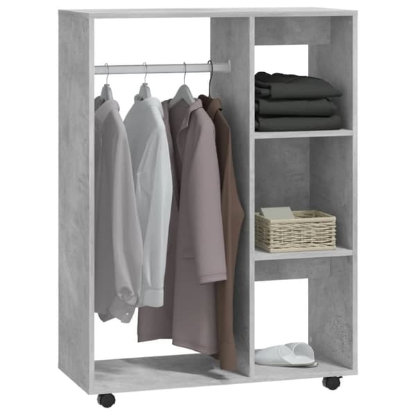 vidaXL Garderobe betonggrå 80x40x110 cm konstruert tre