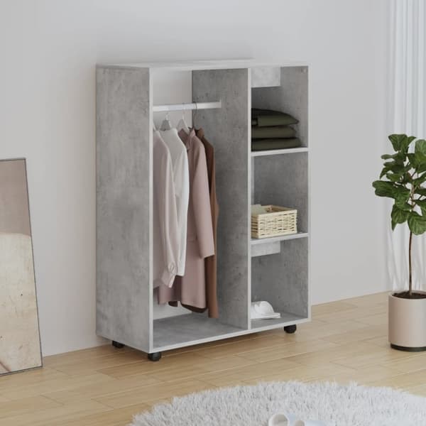 vidaXL Garderobe betonggrå 80x40x110 cm konstruert tre