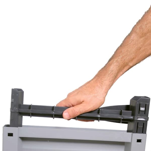 vidaXL Plastskap 68x39x171,5 rottingdesign